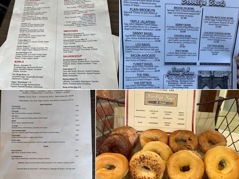 Brooklyn Bagel at Arsenal Menu