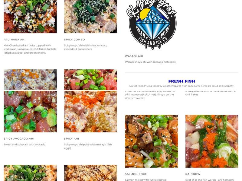 K.Bay Bros Fish & Ice Menu