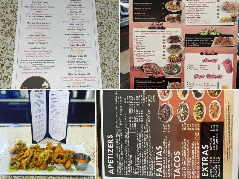 Brazas Restaurant & Bar Menu