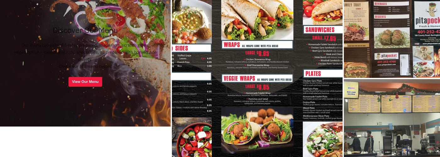 pitapocket + bubbletea Menu