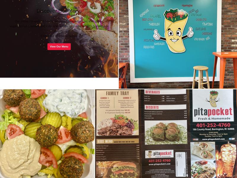 pitapocket + bubbletea Menu