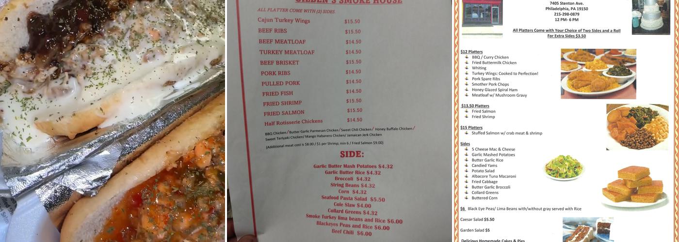 Gilbens Smokehouse Menu