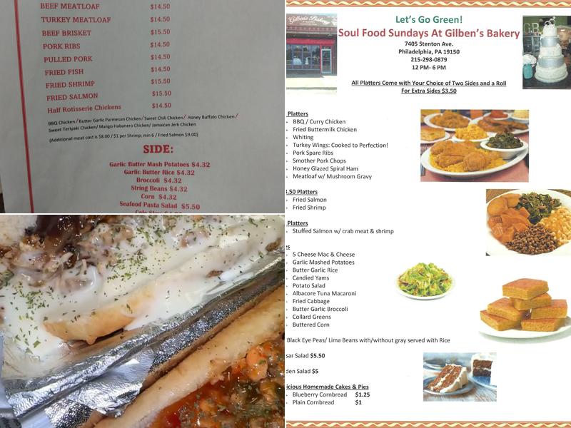 Gilbens Smokehouse Menu