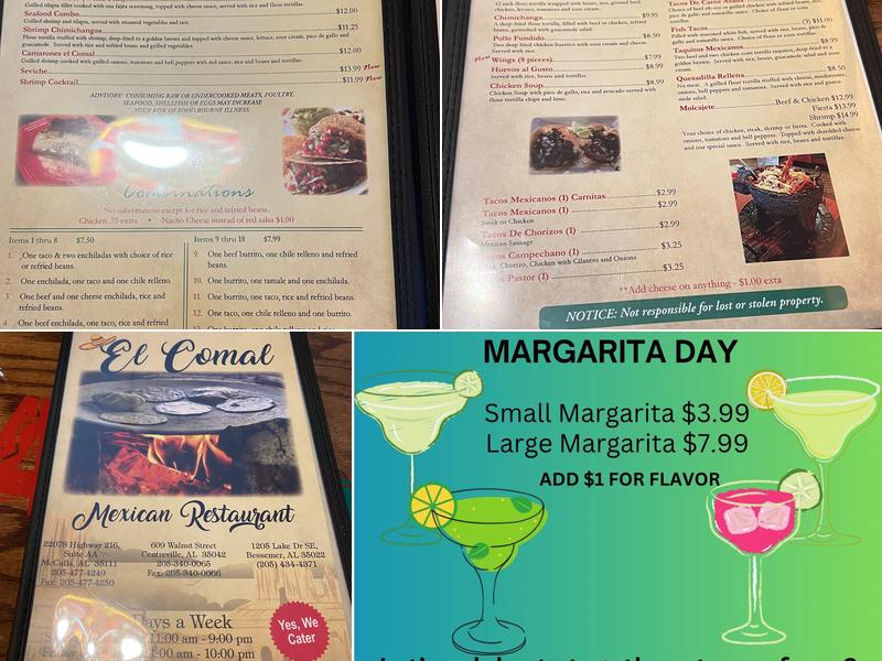 El Comal | Mexican Restaurant Menu