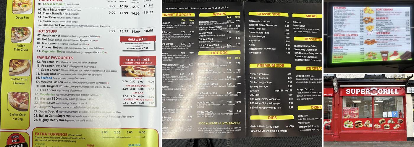 Super Pizza Menu