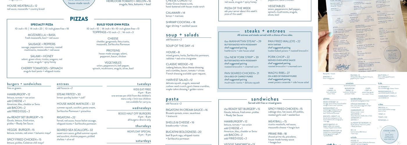 The Ready Set Menu