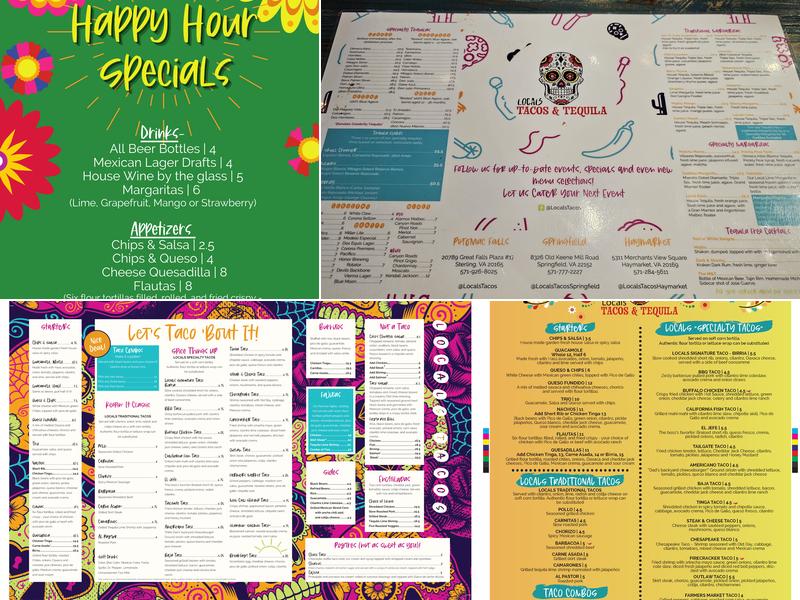 Local's Tacos and Tequila - West Springfield Menu