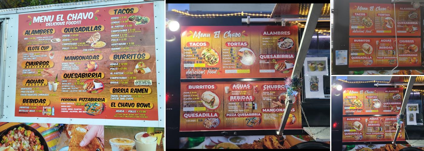 Taqueria El Chavo Menu