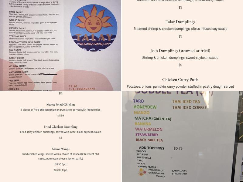Talay Menu