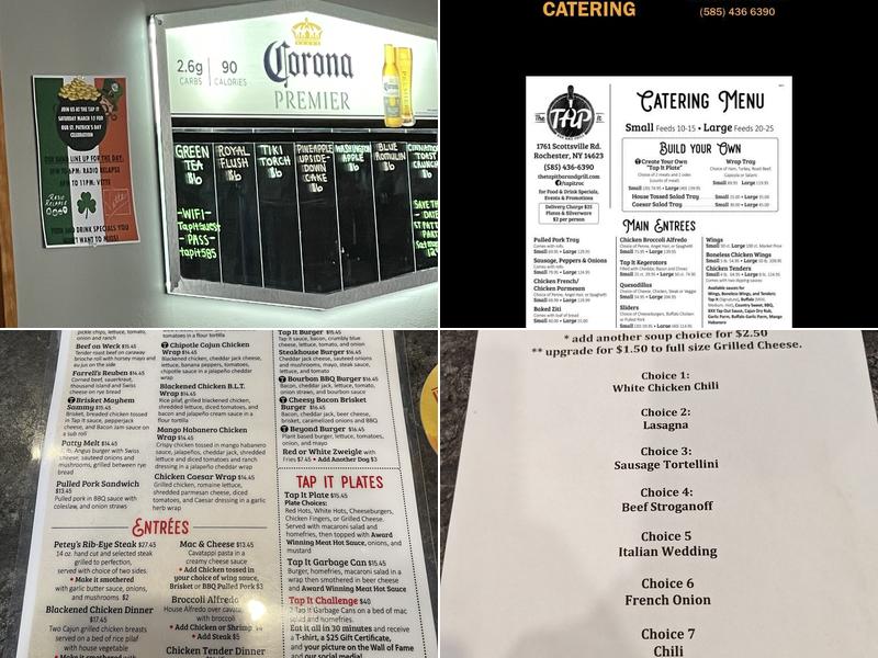 The Tap it Bar and Grill Menu