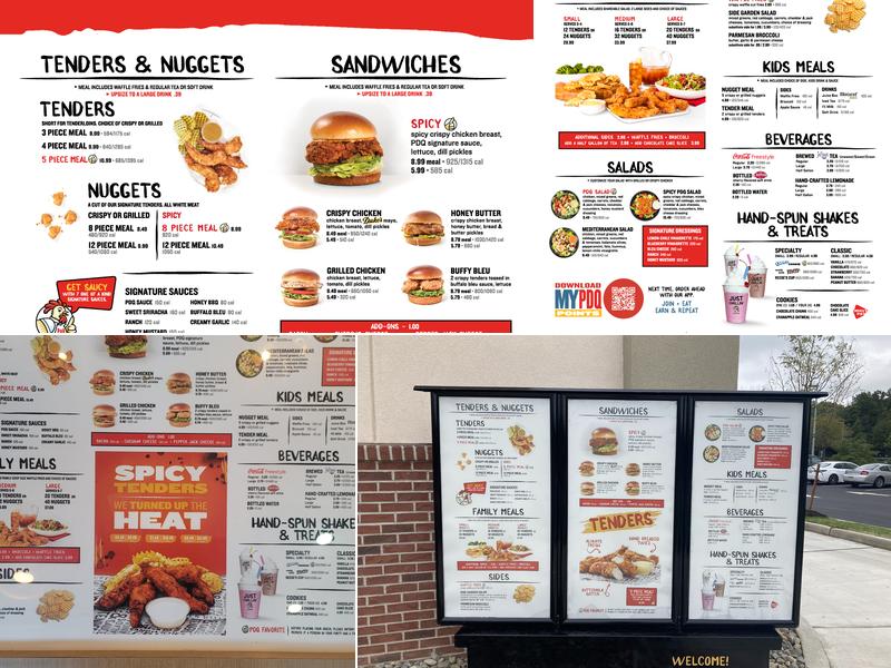 PDQ Chicken Menu