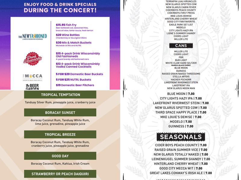 The Beer Garden Menu