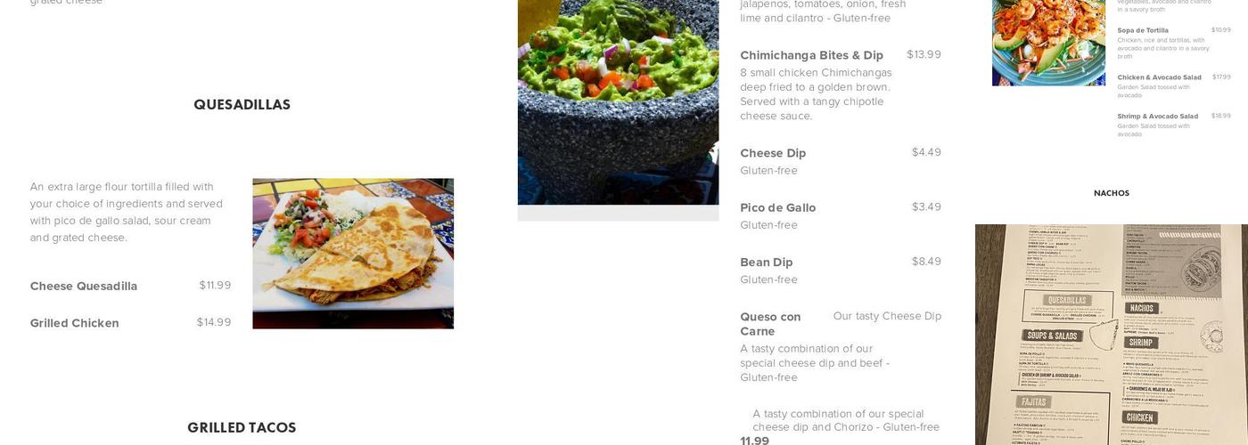 Cinco de Mayo Restaurant & Bar Menu