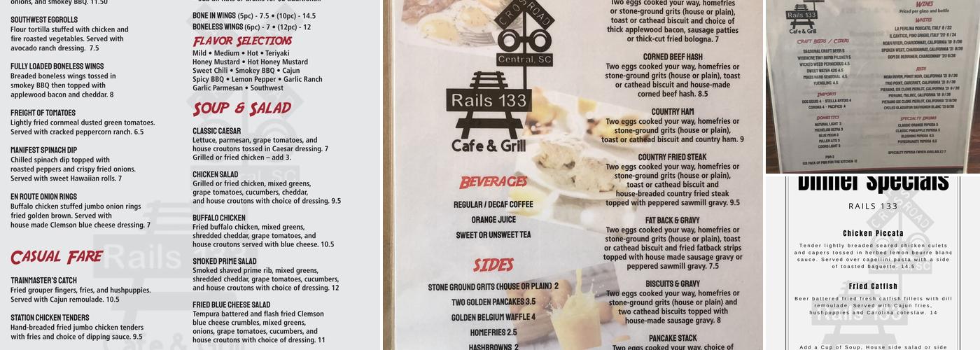 Rails 133 Menu
