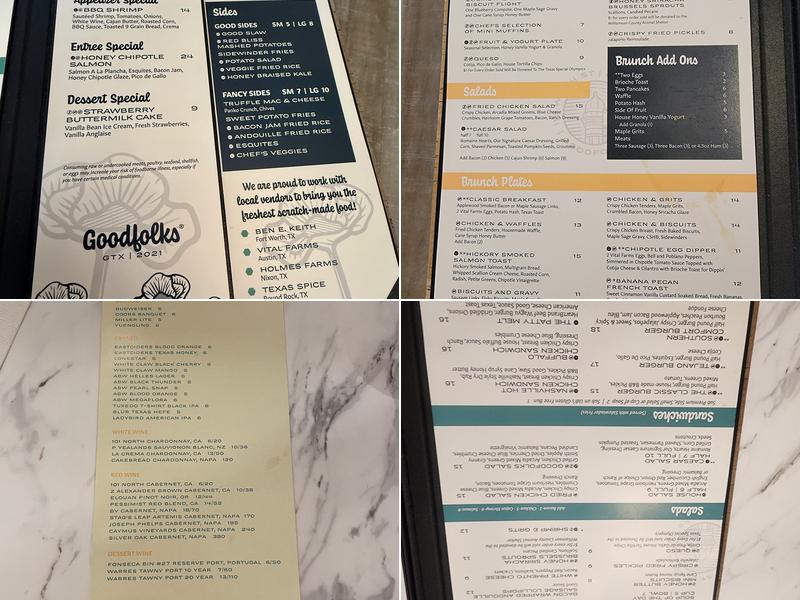 Goodfolks Menu