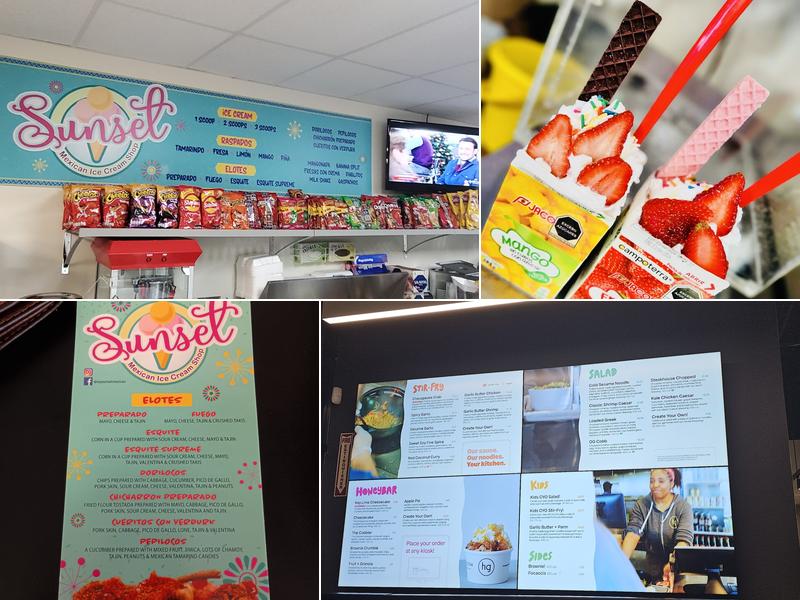 Sunset Mexican Ice Cream Menu