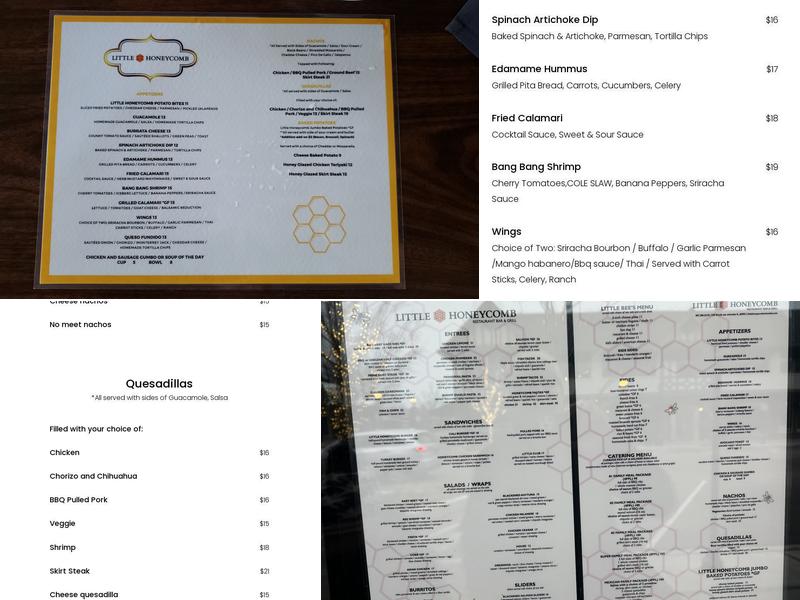 Little Honeycomb Menu