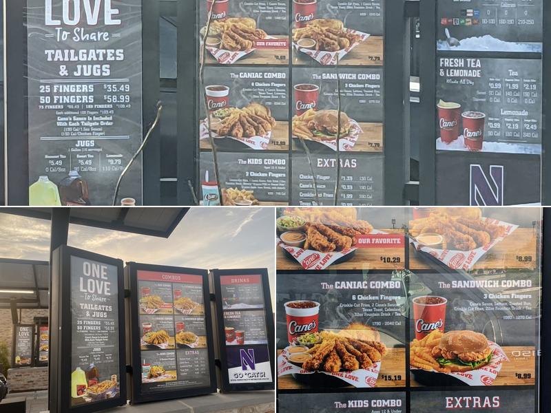 Raising Cane's Chicken Fingers Menu