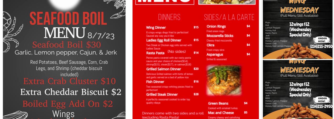 Ladies Kitchen Menu