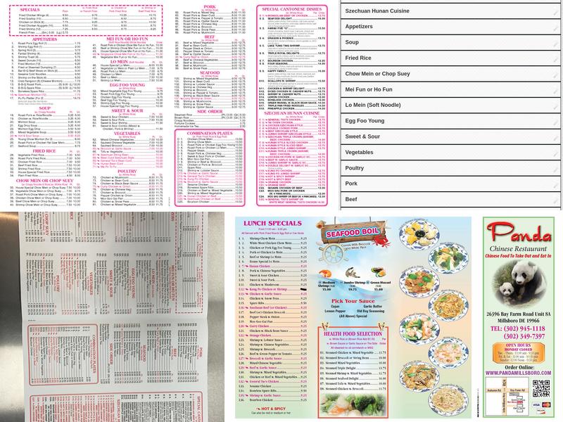 Panda Chinese Restaurant Menu