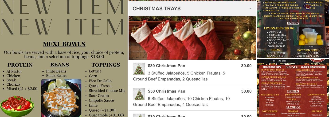 Chela's Kitchen Menu