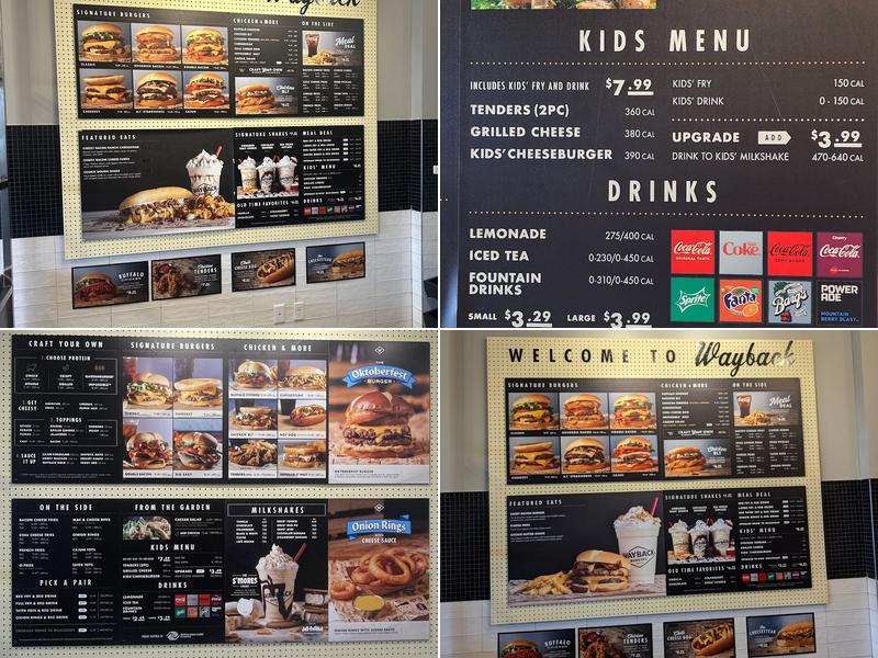 Wayback Burgers Menu