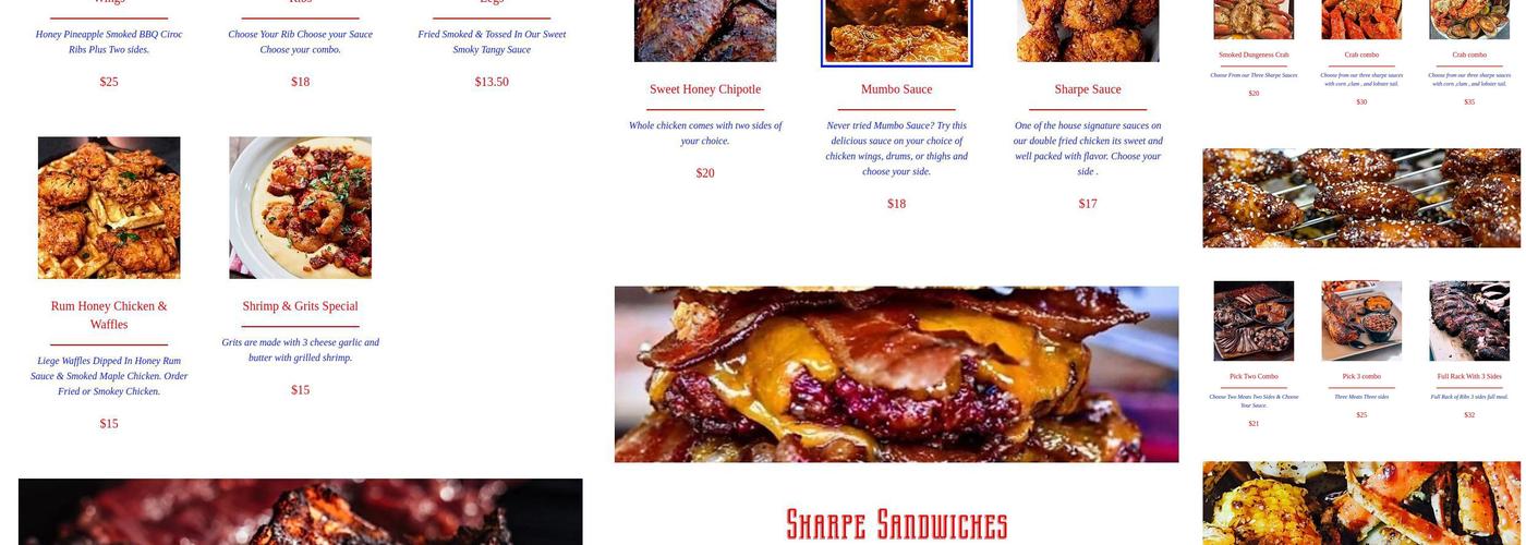 BBQ Sharpe Menu