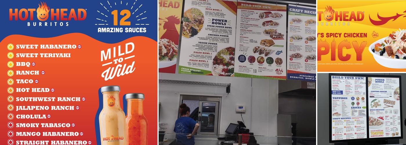 Hot Head Burritos Menu