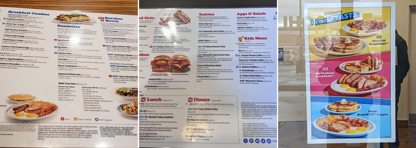 IHOP Menu