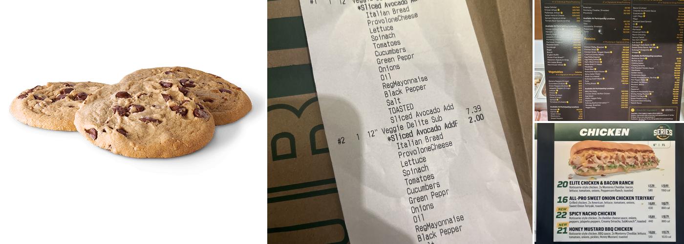 Subway Menu