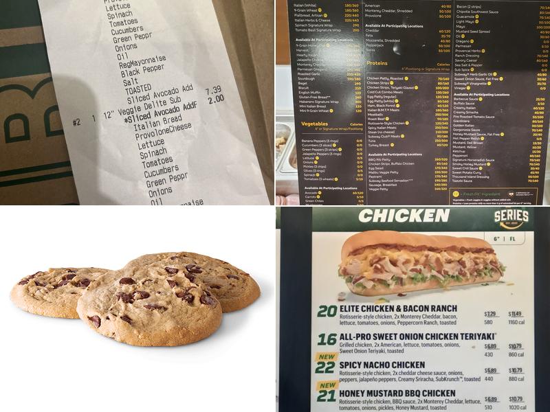 Subway Menu