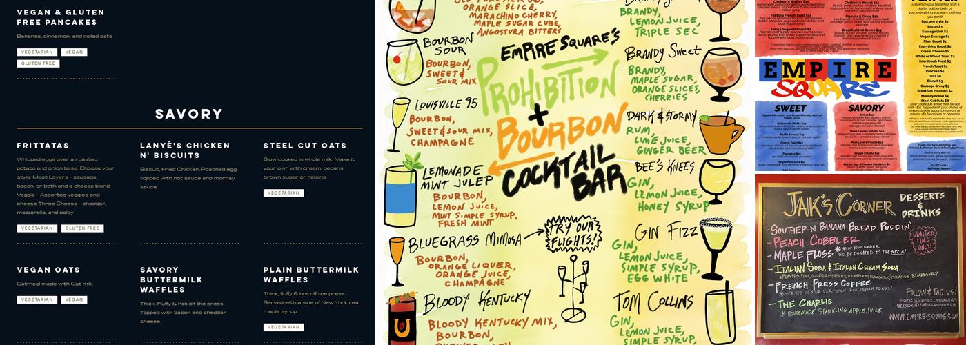 Empire Square Menu