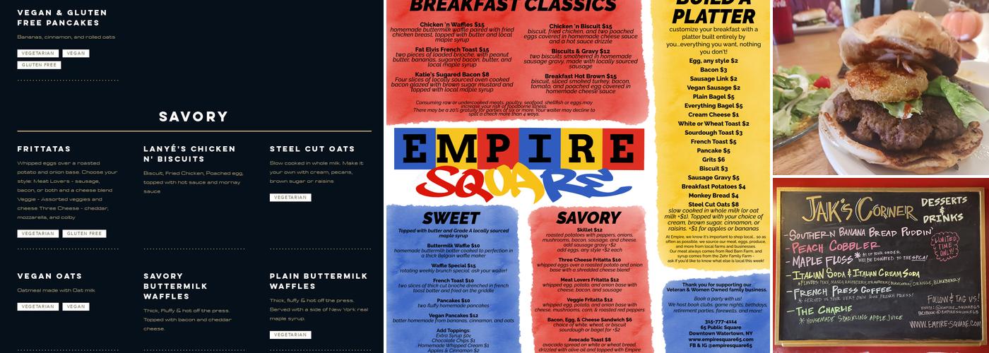 Empire Square Menu