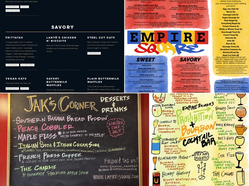 Empire Square Menu