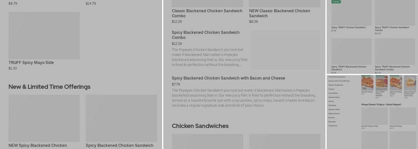 Popeyes Louisiana Kitchen Menu