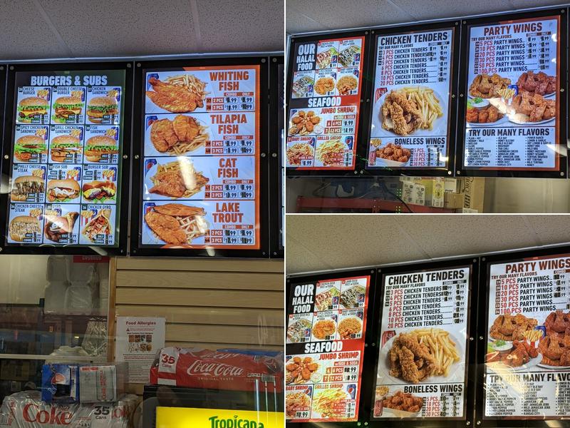 America's Best Wings Halal Food Menu