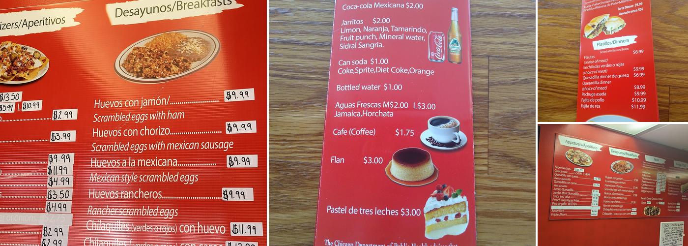 RJ'S MEXICAN GRILL Menu