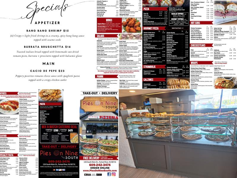 Pies On Nine South Menu