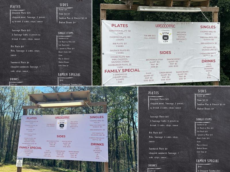 Cheek’s Stew Life BBQ/Doc’s Bar Menu