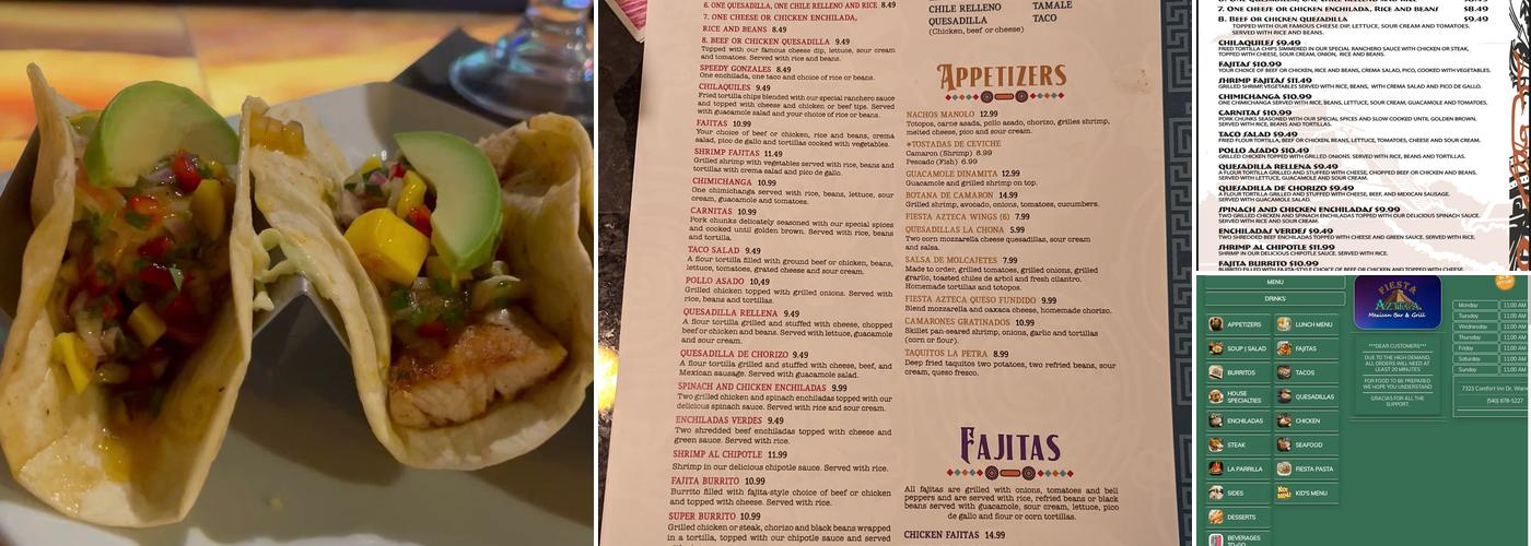 Fiesta Azteca Menu