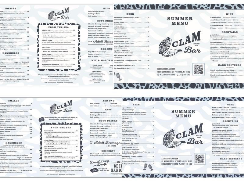 Clam Bar Menu
