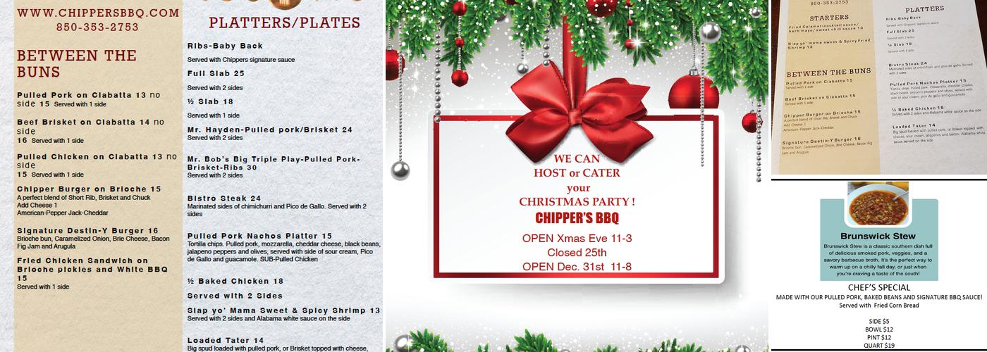 Chipper's BBQ Menu