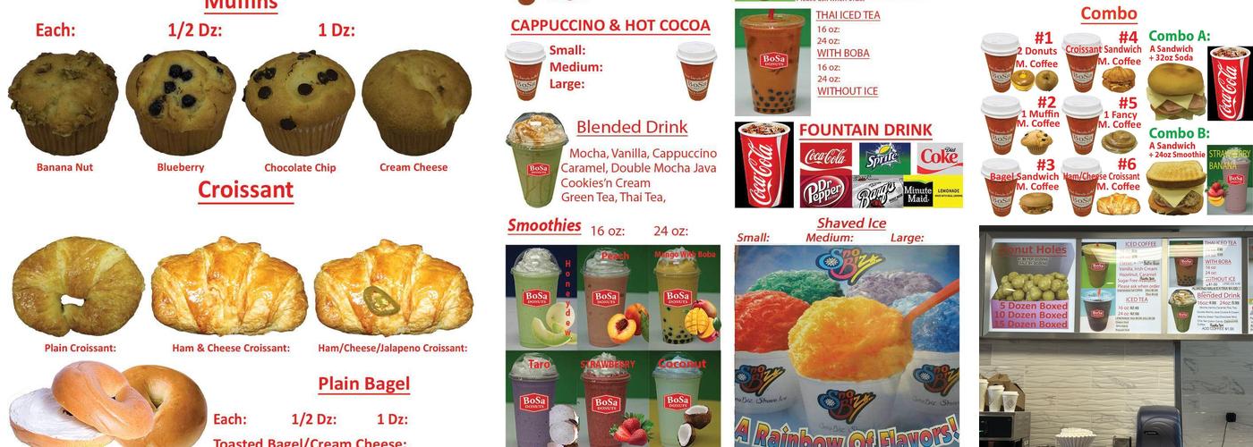 Bosa Donuts Menu