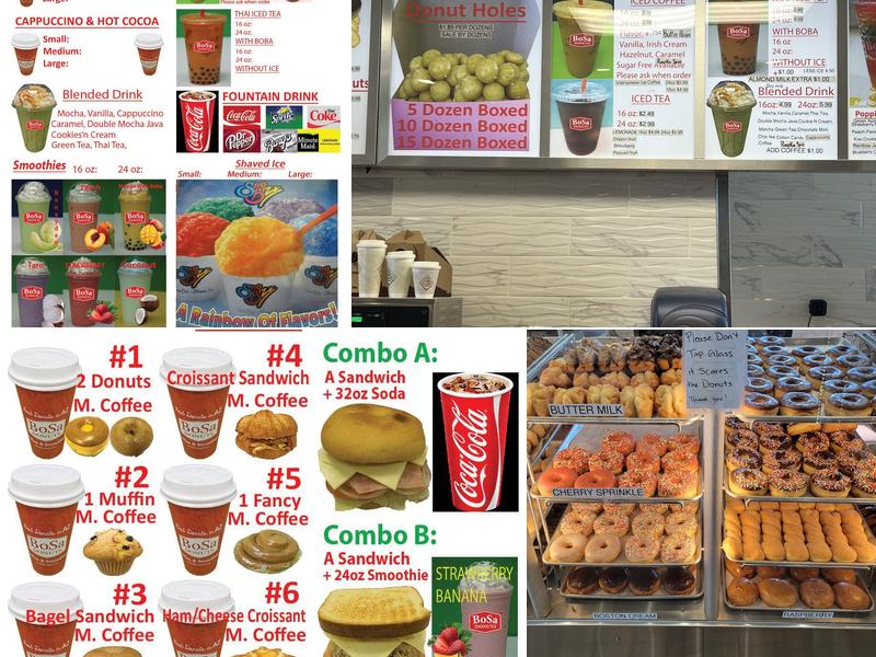 Bosa Donuts Menu
