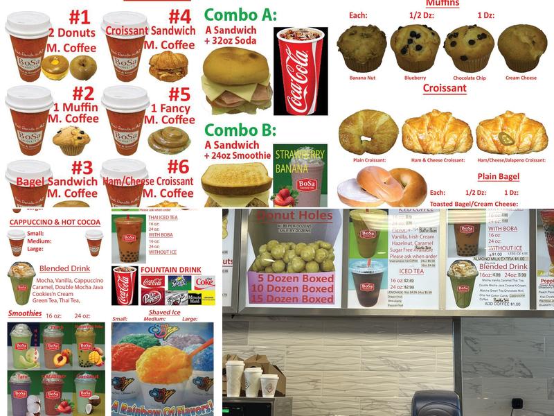 Bosa Donuts Menu