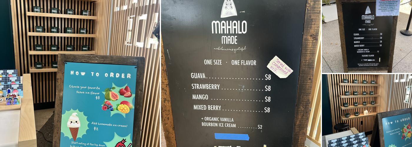 Mahalo Made Menu