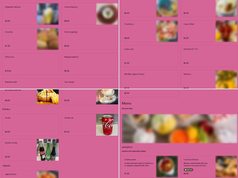 valley ice cream shop LLC Menu