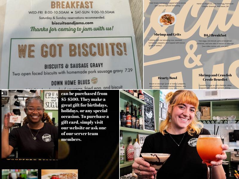 Biscuits and Jams Menu
