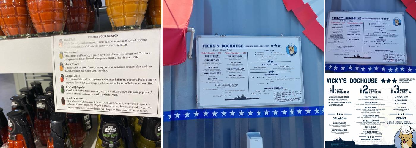 Vicky's Doghouse Menu