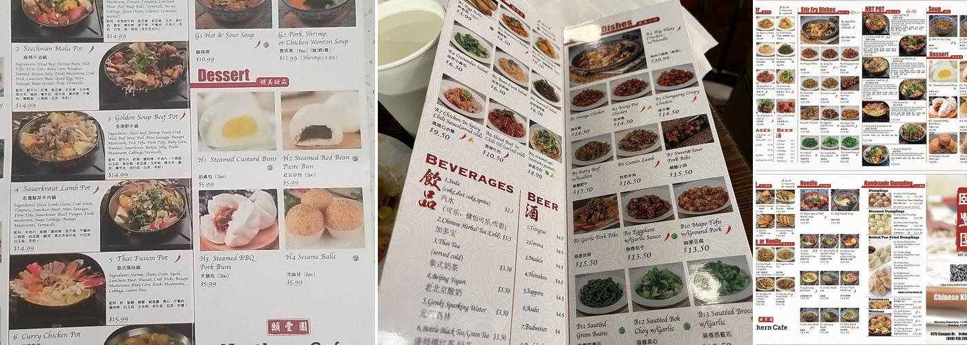 Northern Cafe Menu